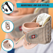 Neck Traction Air Decompression Support Brace Cervical Collar Hand Pump V63-824181