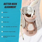 Neck Traction Air Decompression Support Brace Cervical Collar Hand Pump V63-824181
