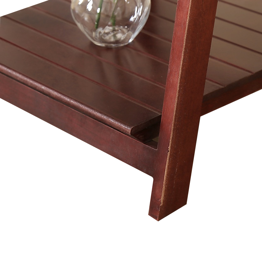 5 Tier Wooden Ladder Shelf Stand Storage Book Shelves Shelving Display Rack V63-824191