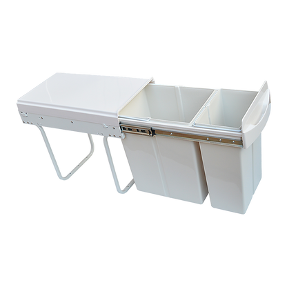 Pull Out Bin Kitchen Double Dual Slide Garbage Rubbish Waste 10L+20L V63-824211