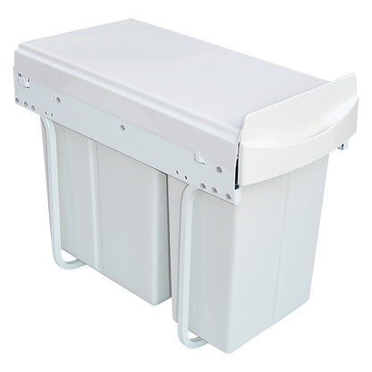 Pull Out Bin Kitchen Double Dual Slide Garbage Rubbish Waste 10L+20L V63-824211