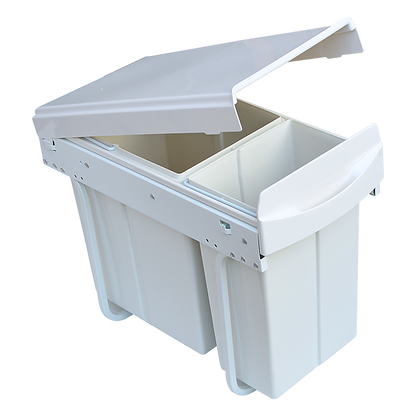 Pull Out Bin Kitchen Double Dual Slide Garbage Rubbish Waste 10L+20L V63-824211