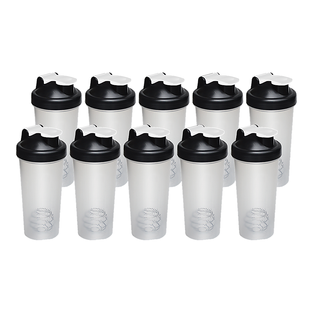 10x 700ml Protein Shaker Bottles - Gym Supplement Blender Mixer Shake Cups V63-824231