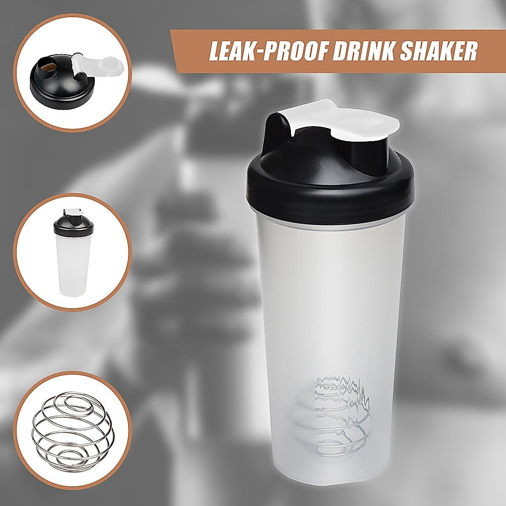 10x 700ml Protein Shaker Bottles - Gym Supplement Blender Mixer Shake Cups V63-824231