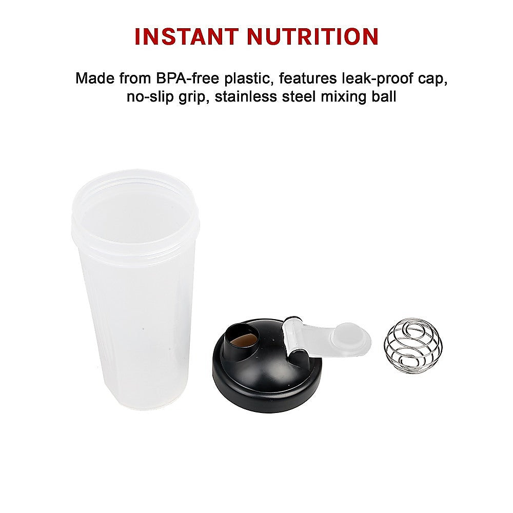 10x 700ml Protein Shaker Bottles - Gym Supplement Blender Mixer Shake Cups V63-824231