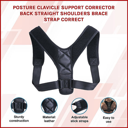 Posture Corrector Clavicle Support Back Straightener Shoulder Brace Strap V63-824271