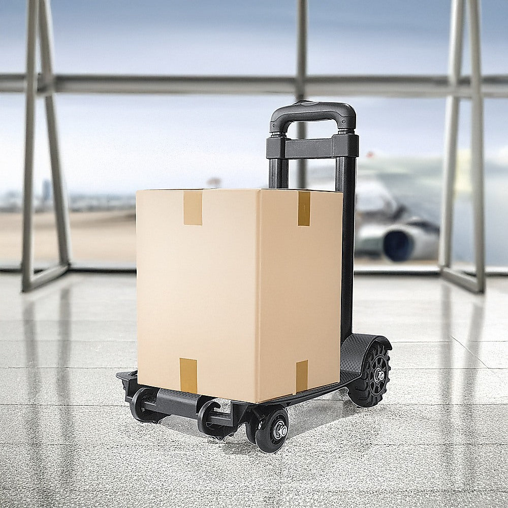 Portable Cart Folding Dolly Push Truck Hand Collapsible Trolley Luggage 70Kg V63-824341