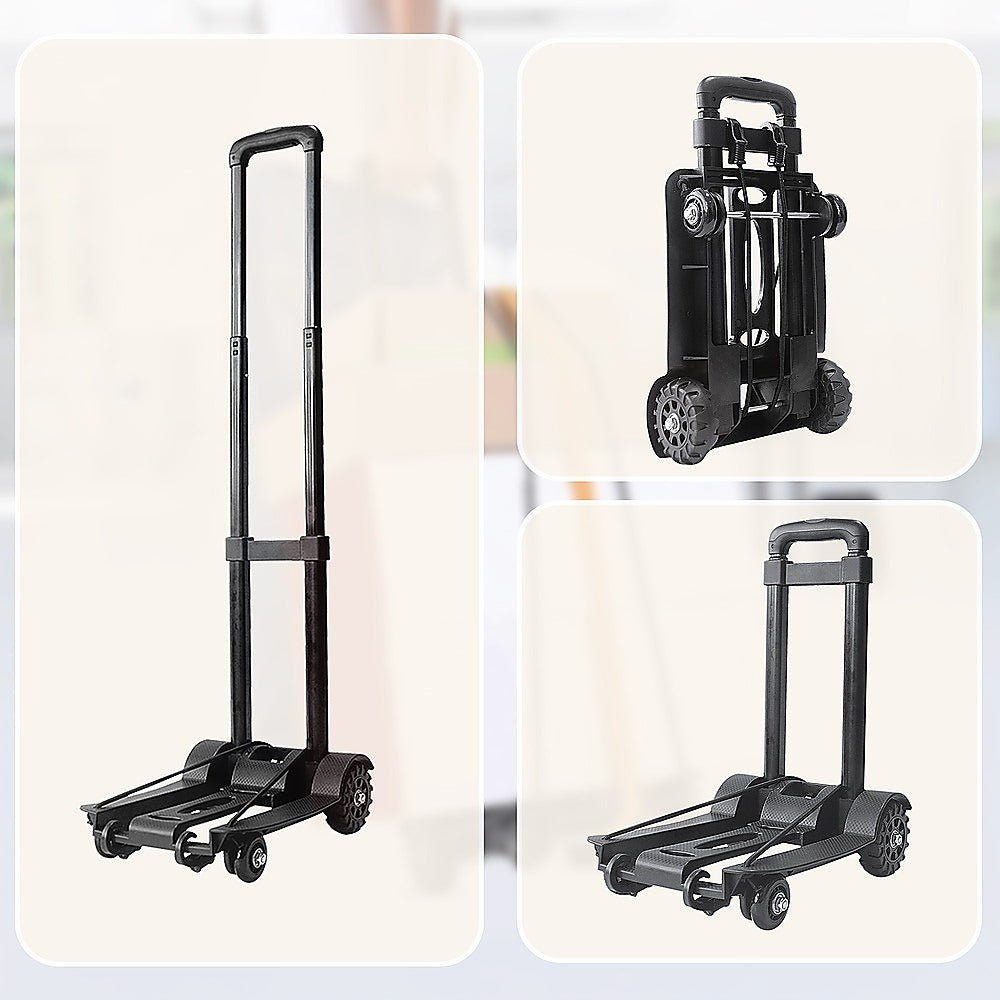 Portable Cart Folding Dolly Push Truck Hand Collapsible Trolley Luggage 70Kg V63-824341