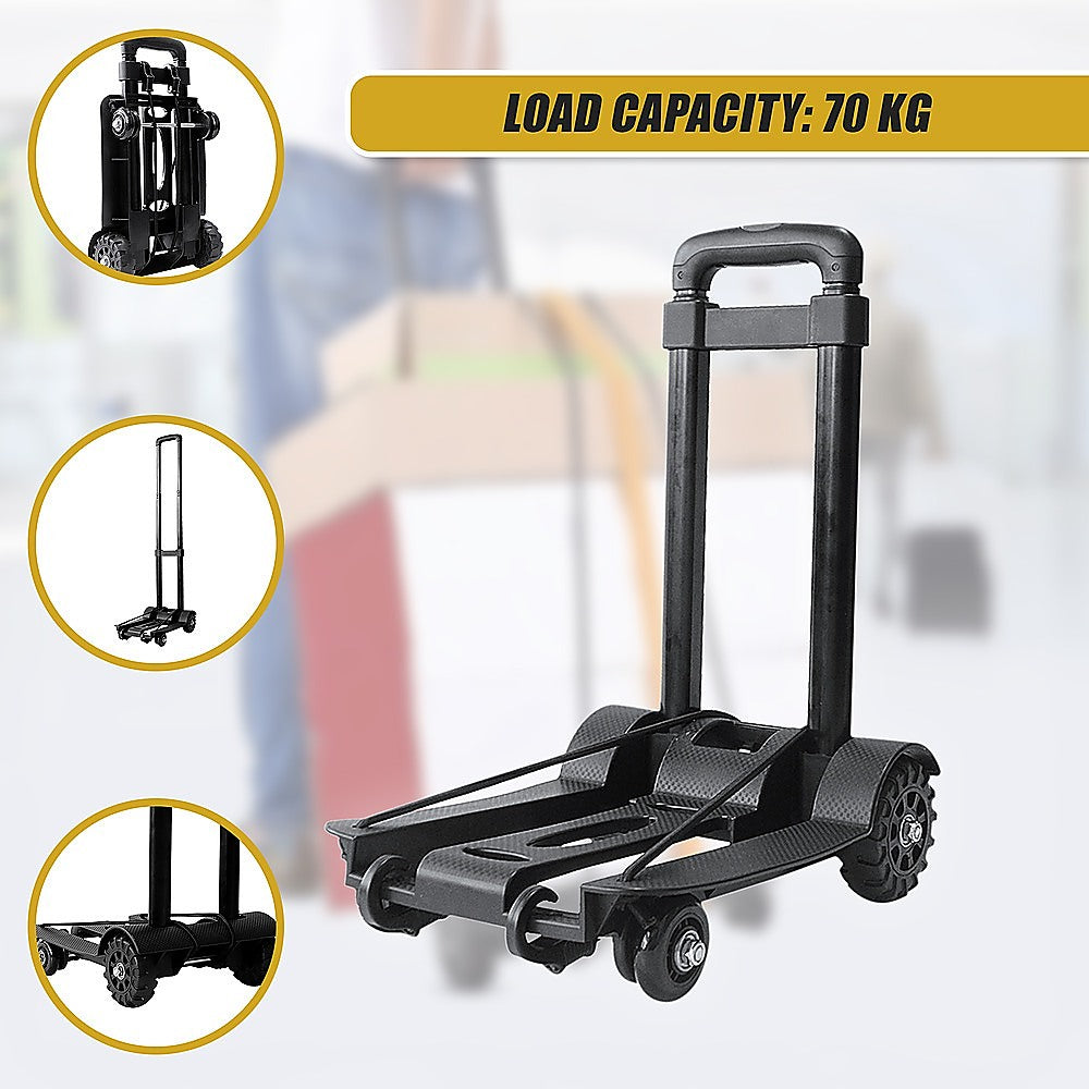Portable Cart Folding Dolly Push Truck Hand Collapsible Trolley Luggage 70Kg V63-824341