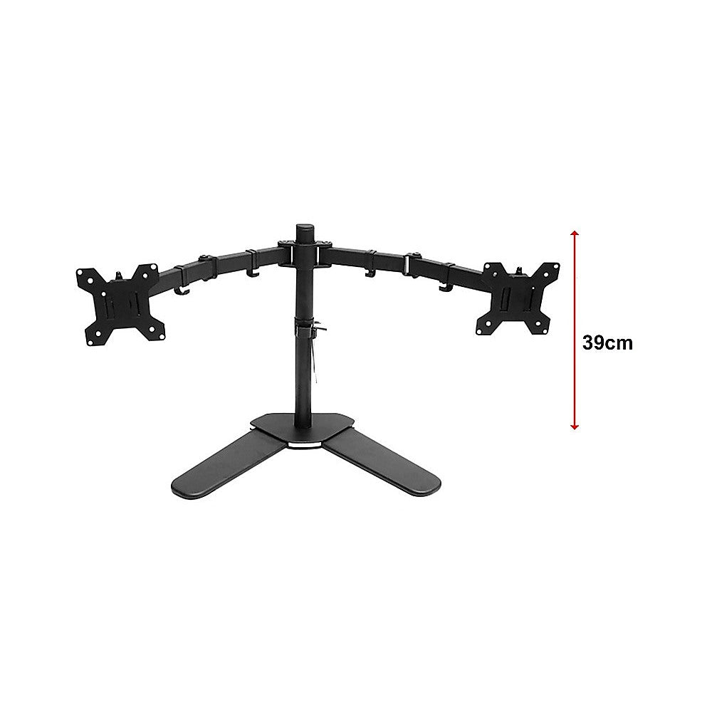 13"-27" Dual Screen Monitor Stand TV Bracket Computer Display Desk Mount Holder V63-824361