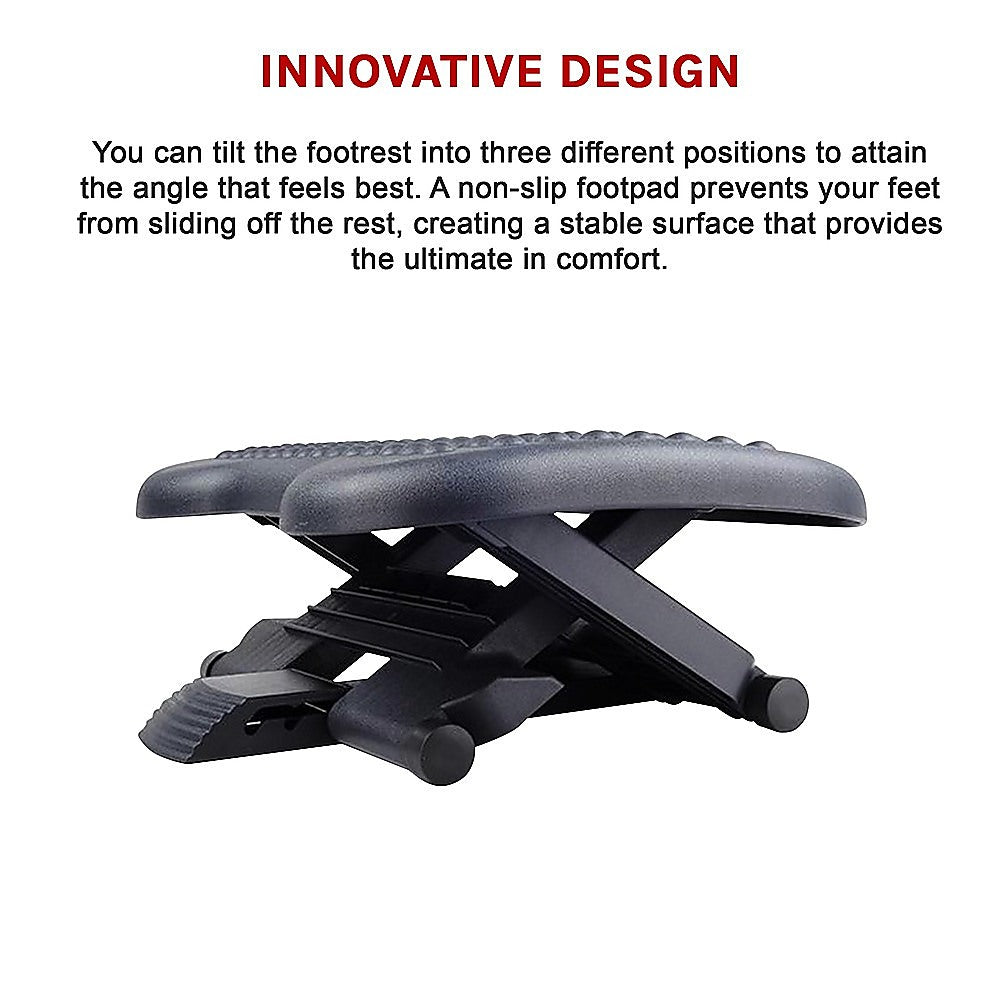 Footrest Under Desk Foot / Leg Rest for Office Chair Ergonomic Computer Plastic V63-824381