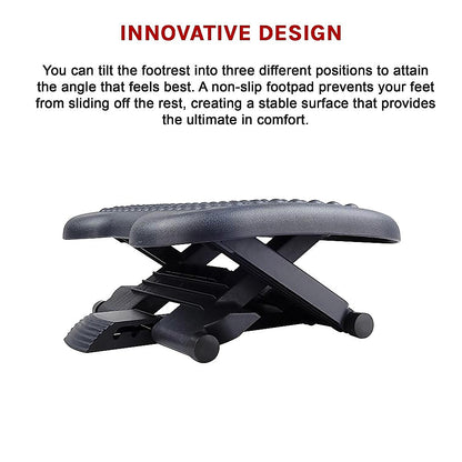 Footrest Under Desk Foot / Leg Rest for Office Chair Ergonomic Computer Plastic V63-824381