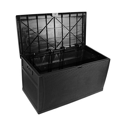 Patio Deck Box Outdoor Storage Plastic Bench Box 450 Litre V63-824391