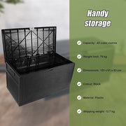 Patio Deck Box Outdoor Storage Plastic Bench Box 450 Litre V63-824391
