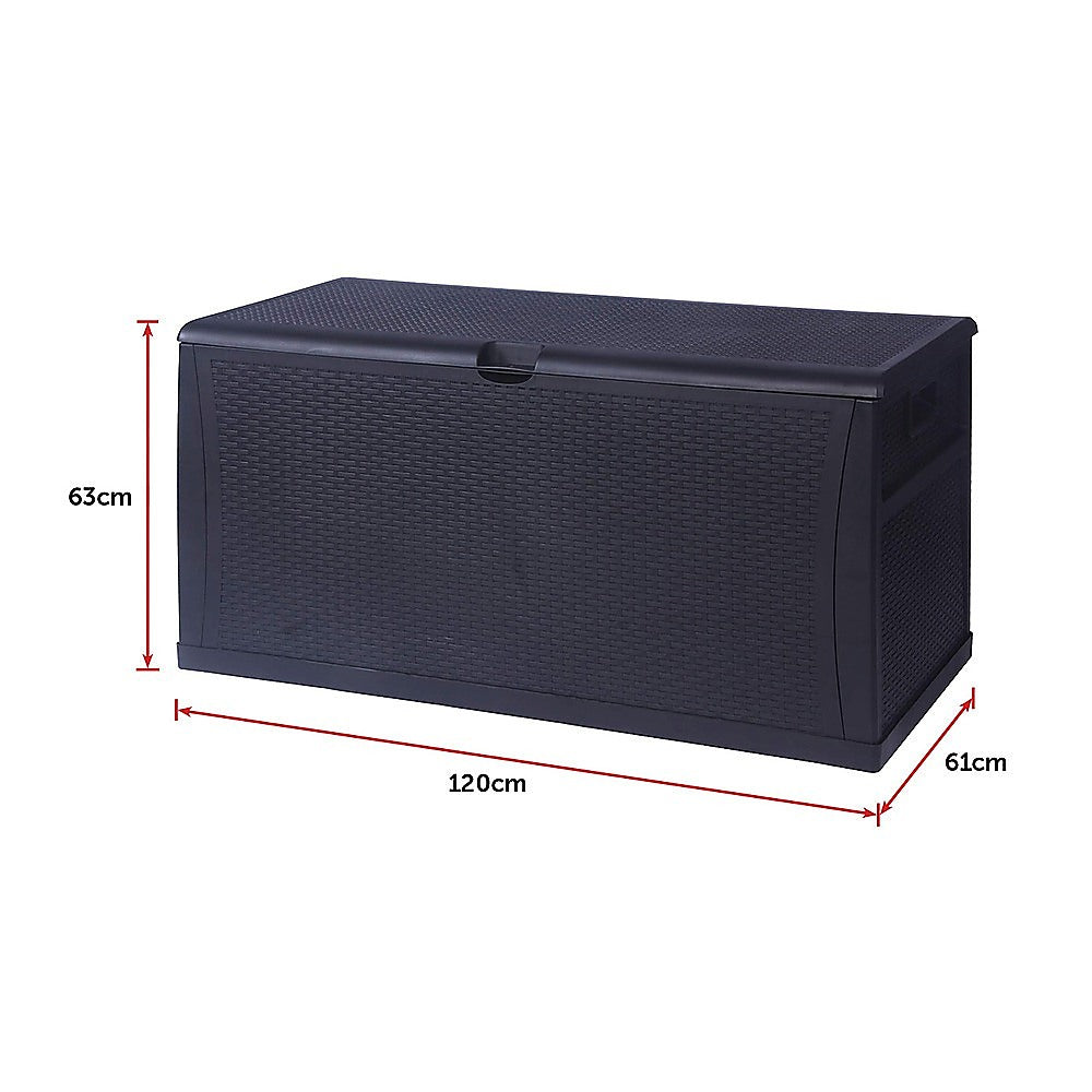 Patio Deck Box Outdoor Storage Plastic Bench Box 450 Litre V63-824391