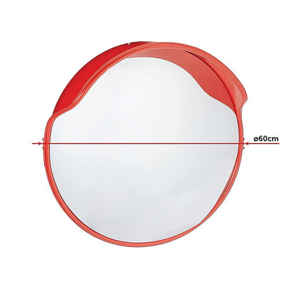 60cm Round Convex Mirror Blind Spot Safety Traffic Driveway Shop Wide Angle V63-824421