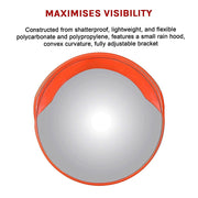60cm Round Convex Mirror Blind Spot Safety Traffic Driveway Shop Wide Angle V63-824421