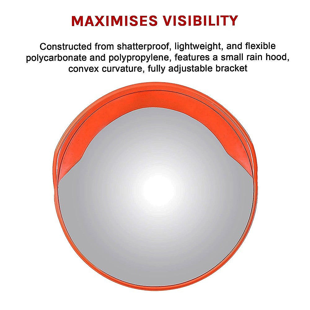 60cm Round Convex Mirror Blind Spot Safety Traffic Driveway Shop Wide Angle V63-824421