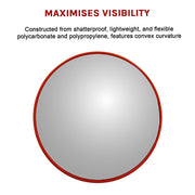 60cm Wide Angle Security Curved Convex Road Safety Mirror Traffic Driveway V63-824431