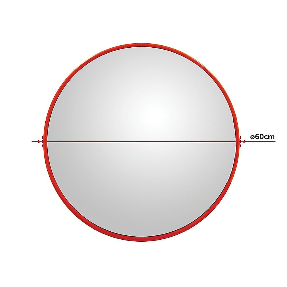 60cm Wide Angle Security Curved Convex Road Safety Mirror Traffic Driveway V63-824431