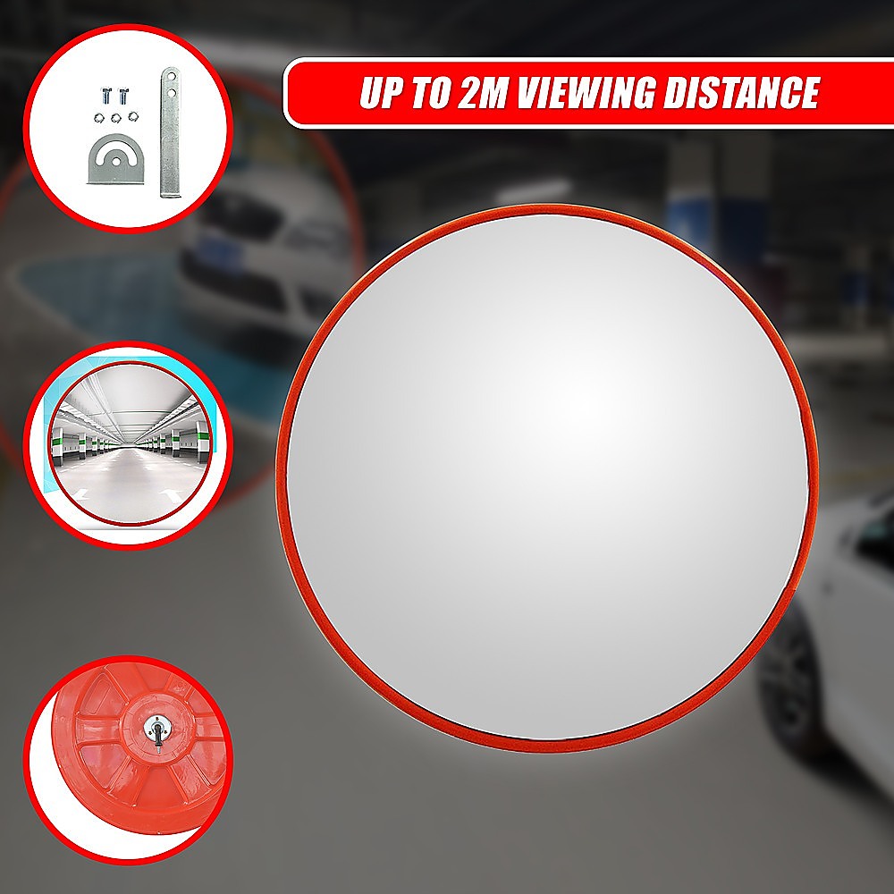 60cm Wide Angle Security Curved Convex Road Safety Mirror Traffic Driveway V63-824431