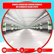 60cm Wide Angle Security Curved Convex Road Safety Mirror Traffic Driveway V63-824431