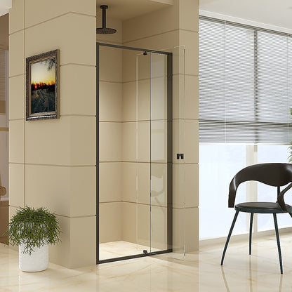 Adjustable Semi Frameless Shower Screen (74~82) x 195cm Australian Safety Glass V63-824451