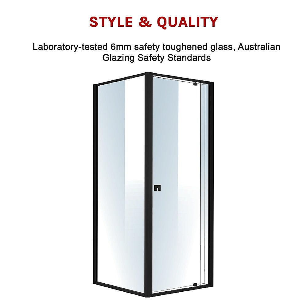 Semi Frameless Shower Screen (74~82)x 195cm & (77~80)x 195cm Side AS/NZS Glass V63-824461