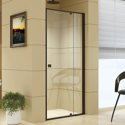 Adjustable Semi Frameless Shower Screen (82~90) x 195cm Australian Safety Glass V63-824491