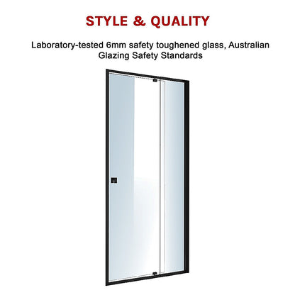 Adjustable Semi Frameless Shower Screen (98~106) x 195cm Australian Safety Glass V63-824501