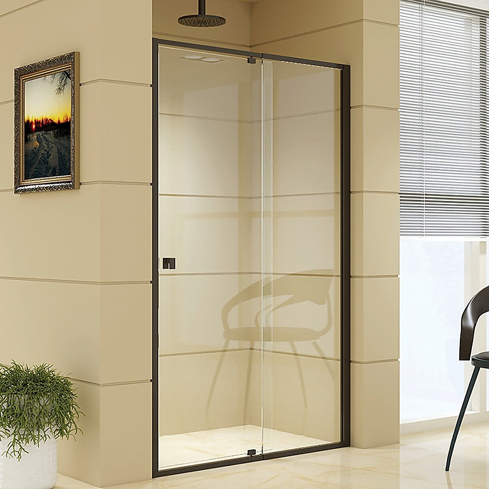Adjustable Semi Frameless Shower Screen (114~122) x 195cm Australian Safety Glass V63-824511