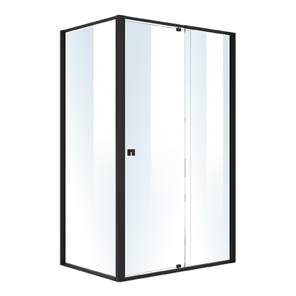 Semi Frameless Shower Screen (114~122)x 195cm & (77~80)x 195cm Side AS/NZS Glass V63-824531