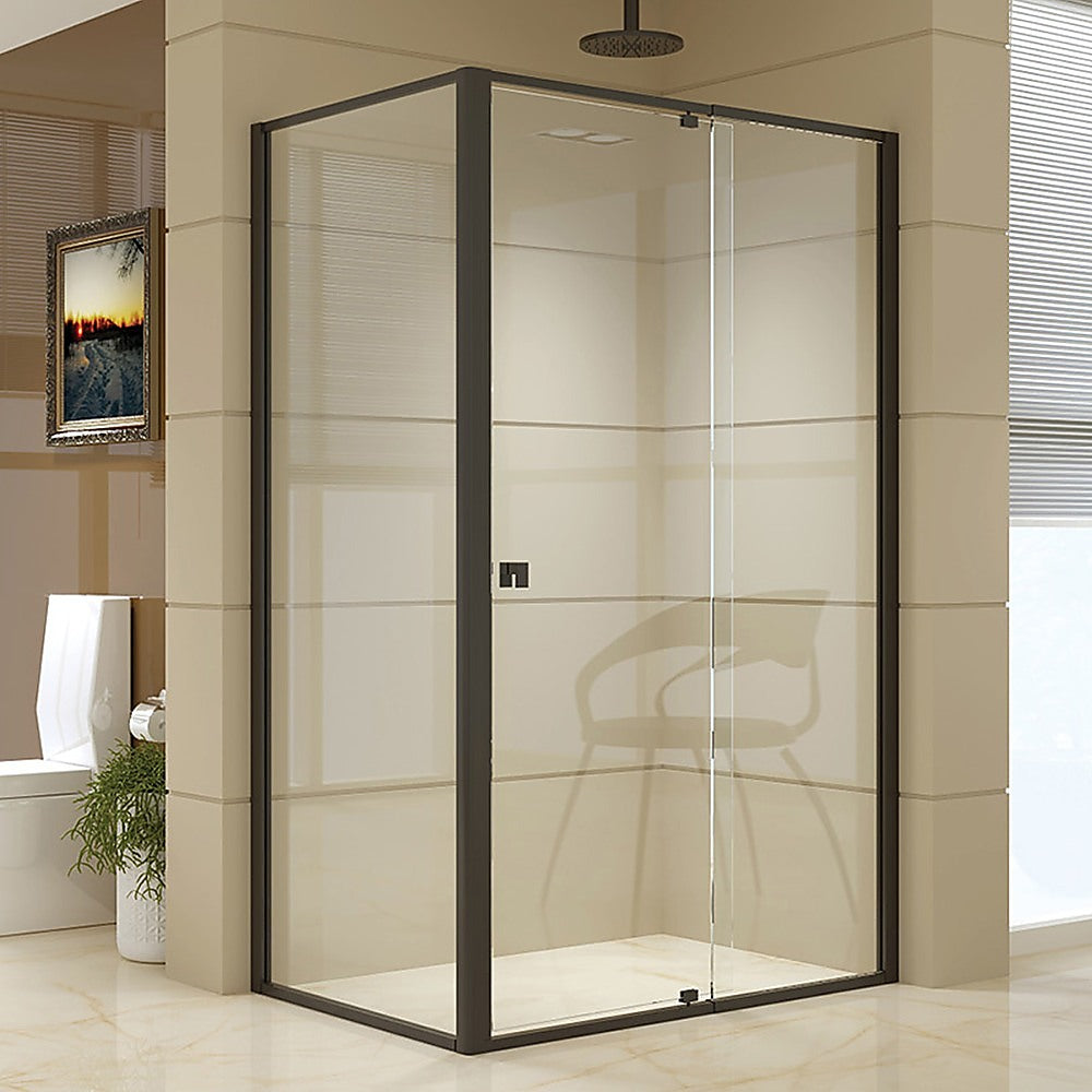 Semi Frameless Shower Screen (114~122)x 195cm & (77~80)x 195cm Side AS/NZS Glass V63-824531