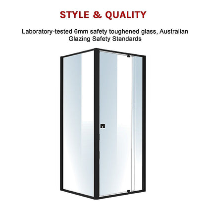 Semi Frameless Shower Screen (82~90)x 195cm & (77~80)x 195cm Side AS/NZS Glass V63-824541