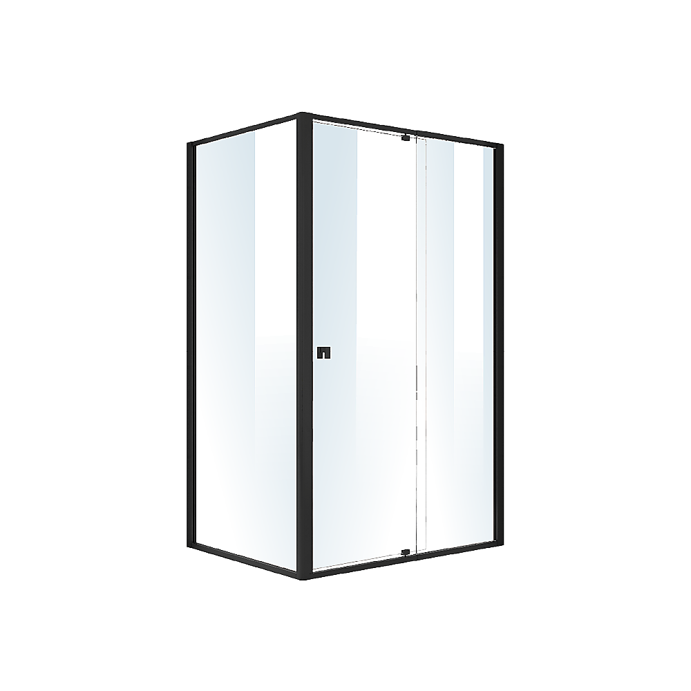 Semi Frameless Shower Screen (114~122)x 195cm & (89~92)x 195cm Side AS/NZS Glass V63-824571