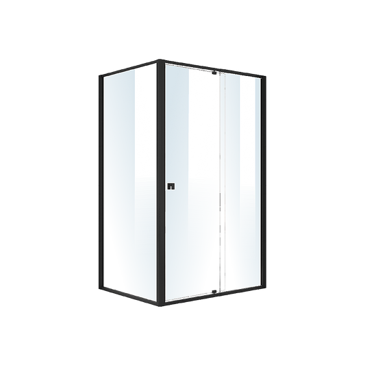 Semi Frameless Shower Screen (114~122)x 195cm & (89~92)x 195cm Side AS/NZS Glass V63-824571