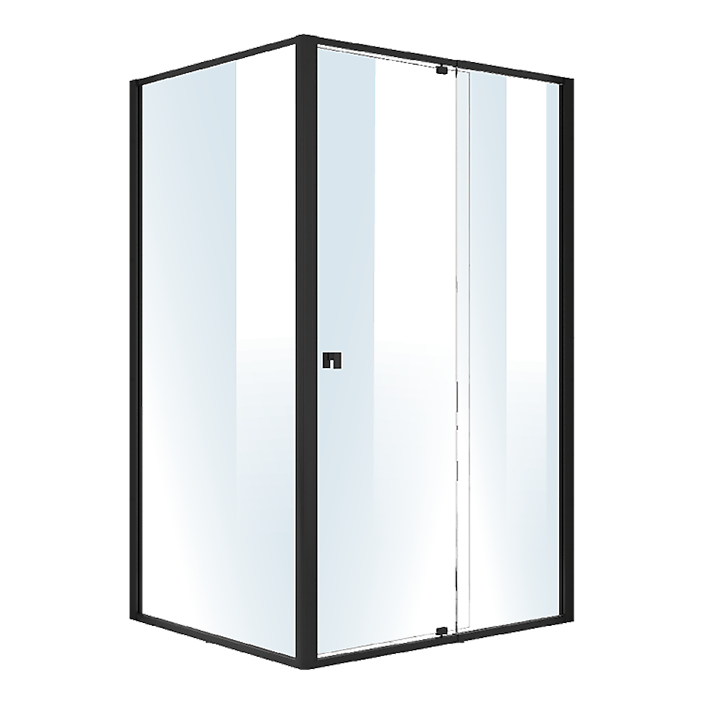 Semi Frameless Shower Screen (114~122)x 195cm & (98~101)x195cm Side AS/NZS Glass V63-824581