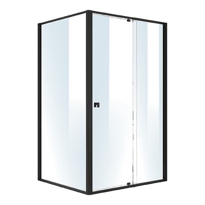 Semi Frameless Shower Screen (114~122)x 195cm & (98~101)x195cm Side AS/NZS Glass V63-824581