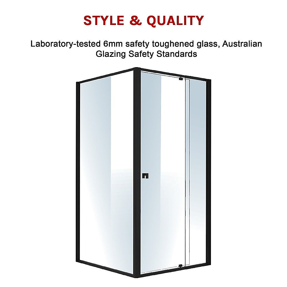 Semi Frameless Shower Screen (98~106)x 195cm & (98~101)x 195cm Side AS/NZS Glass V63-824591