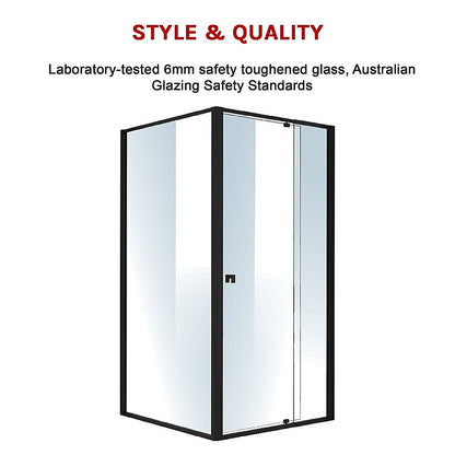 Semi Frameless Shower Screen (98~106)x 195cm & (98~101)x 195cm Side AS/NZS Glass V63-824591