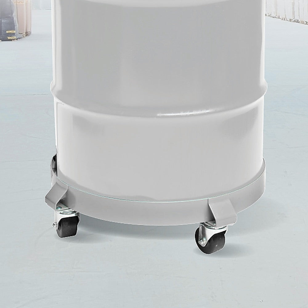Drum Dolly 450kg 55 Gallon w Swivel Casters Heavy Duty Steel Frame Non Tipping V63-824681