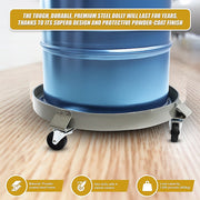 Drum Dolly 450kg 55 Gallon w Swivel Casters Heavy Duty Steel Frame Non Tipping V63-824681