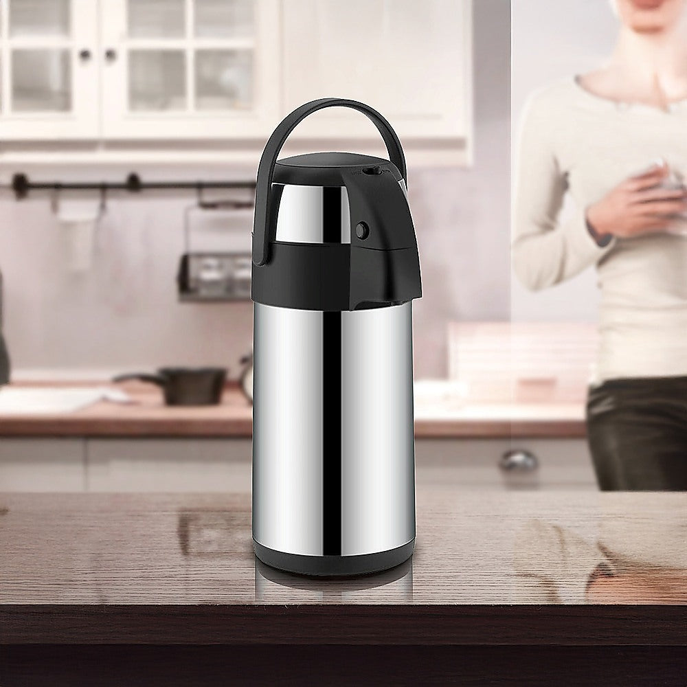 Air Pot for Tea Coffee 5L Pump Action Insulated Airpot Flask Drink Dispenser V63-824721