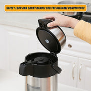 Air Pot for Tea Coffee 5L Pump Action Insulated Airpot Flask Drink Dispenser V63-824721
