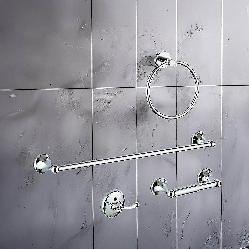 4 Piece Towel Bar Set Bath Accessories Bathroom Hardware