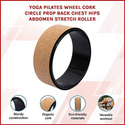 Yoga Pilates Wheel Cork Circle Prop Back Chest Hips Abdomen Stretch Roller V63-824771