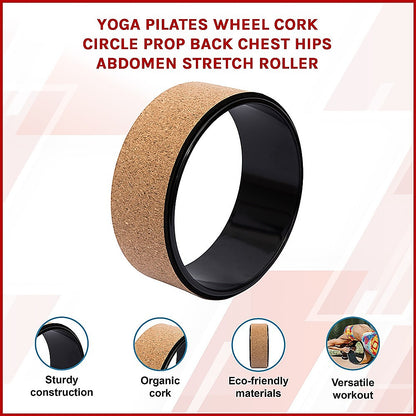 Yoga Pilates Wheel Cork Circle Prop Back Chest Hips Abdomen Stretch Roller V63-824771