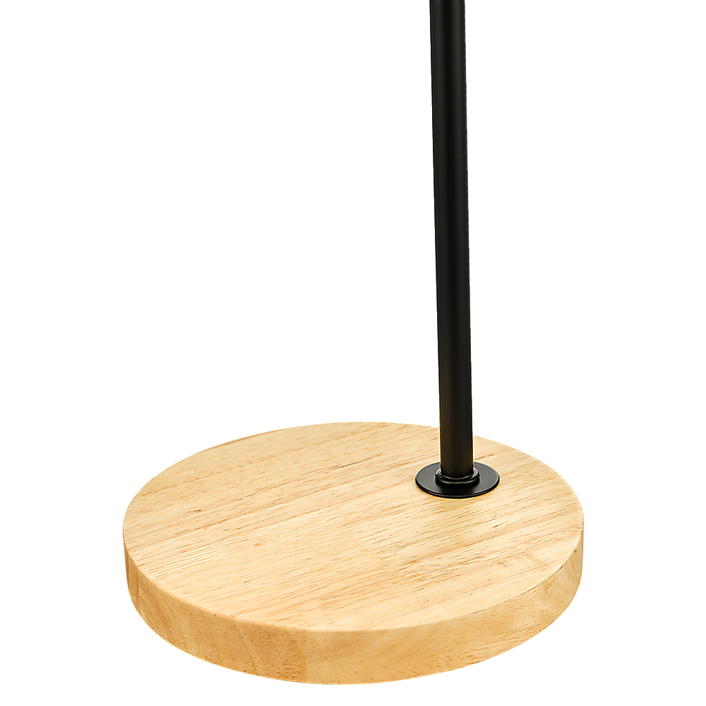 Modern Table lamp Desk Light Timber Base Bedside Bedroom Black V63-824821
