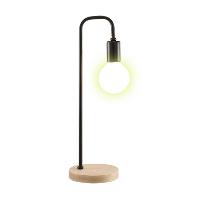 Modern Table lamp Desk Light Timber Base Bedside Bedroom Black V63-824821