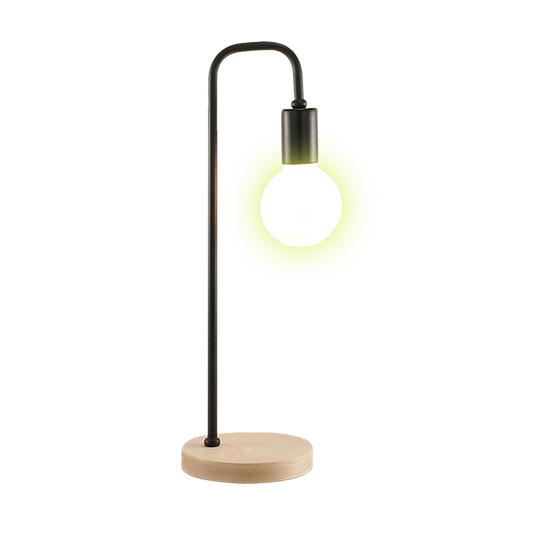 Modern Table lamp Desk Light Timber Base Bedside Bedroom Black V63-824821